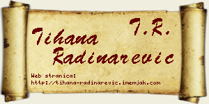 Tihana Radinarević vizit kartica